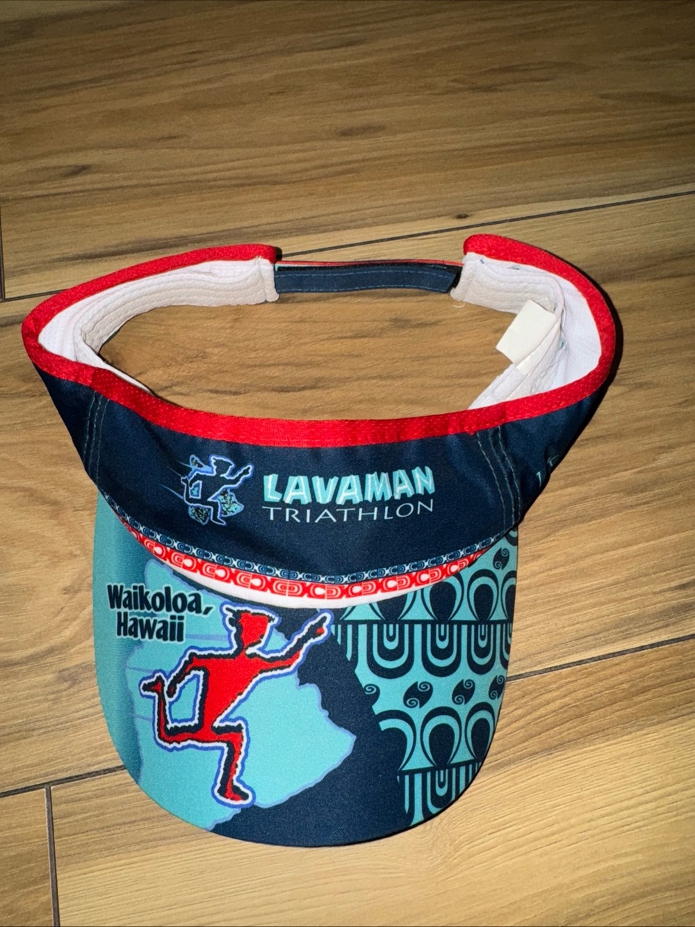 Lavaman Triathlon Visor Hat Cap Strapback OSFM Mesh Lightweight Running Hawaii